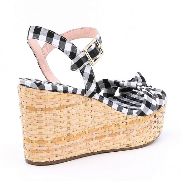 ⚡️New! Kate Spade Tilly Gingham Wedge sandal-7.5 - Picture 3 of 8